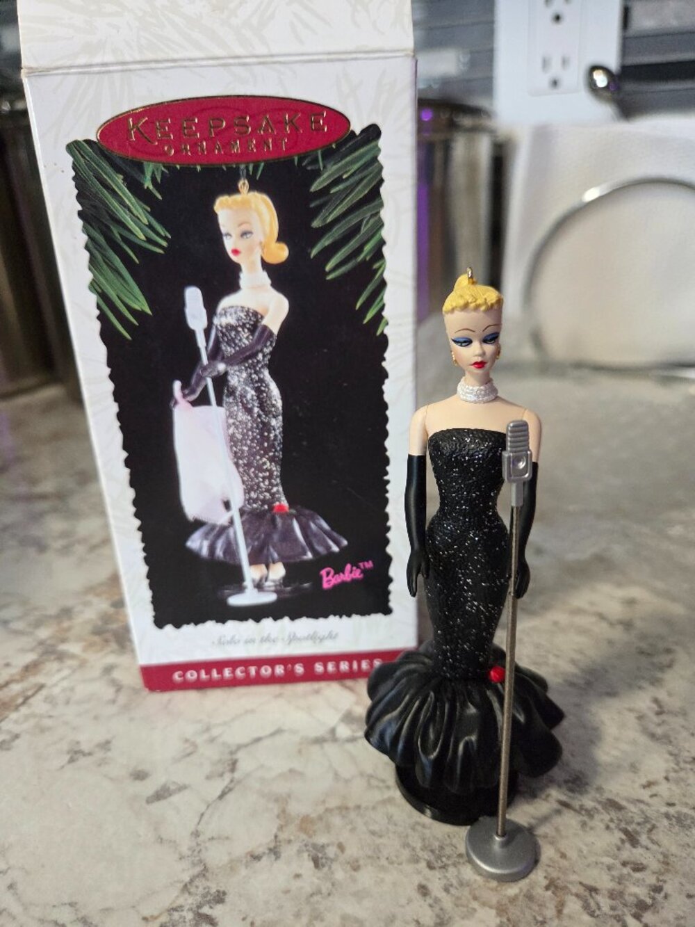 1995 hallmark barbie vintage ornament solo in the spotlight collectors series